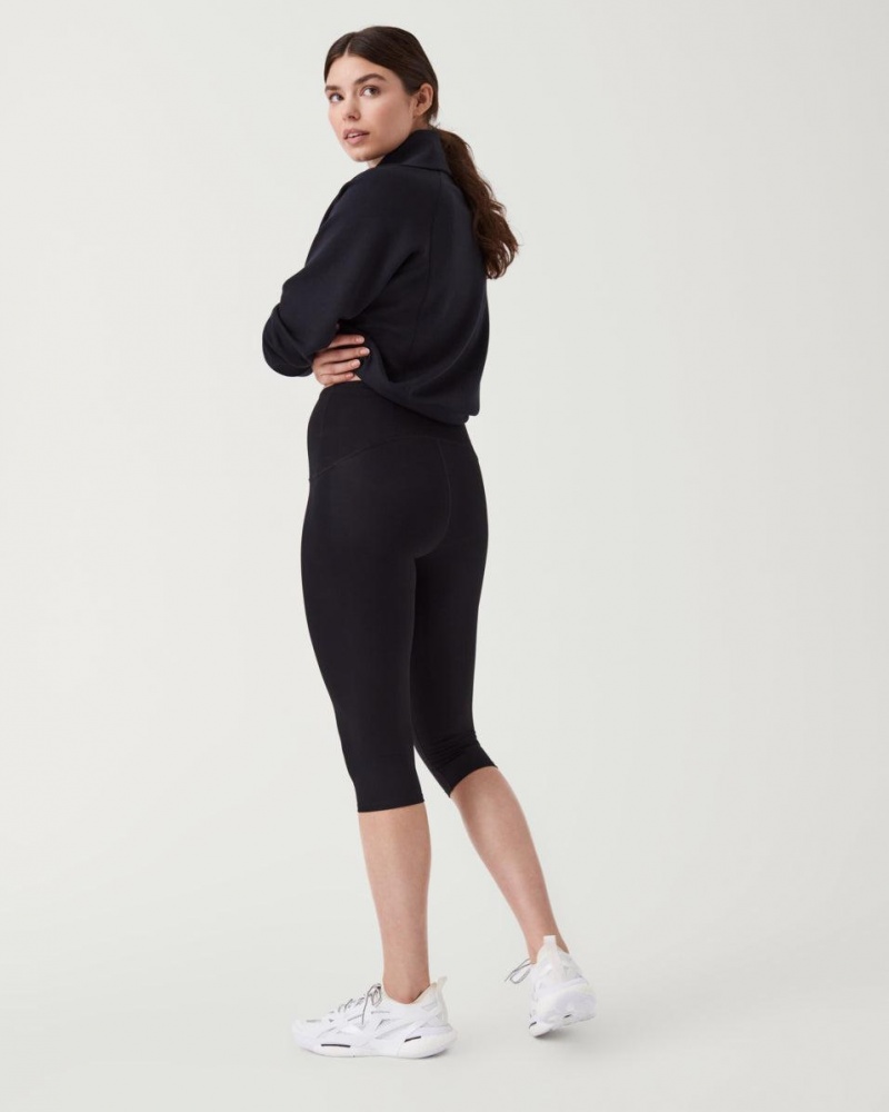 Legíny Spanx Booty Boost® Active Knee Černé | 7405168-SV