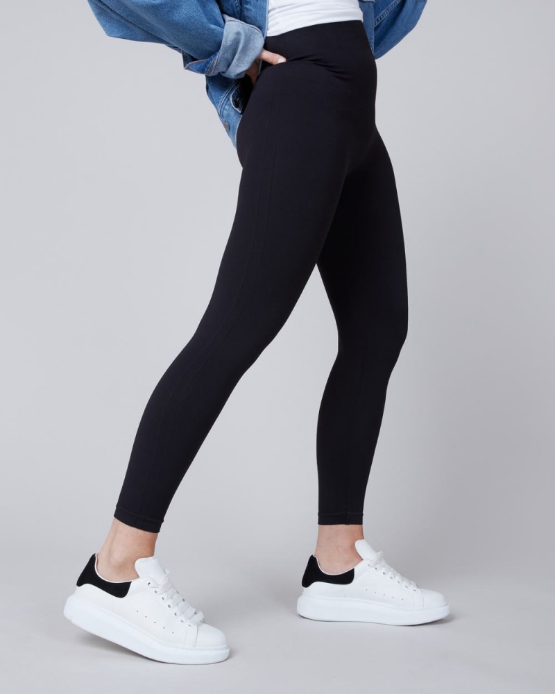 Legíny Spanx EcoCare High-Waisted Seamless Černé | 6580471-TV
