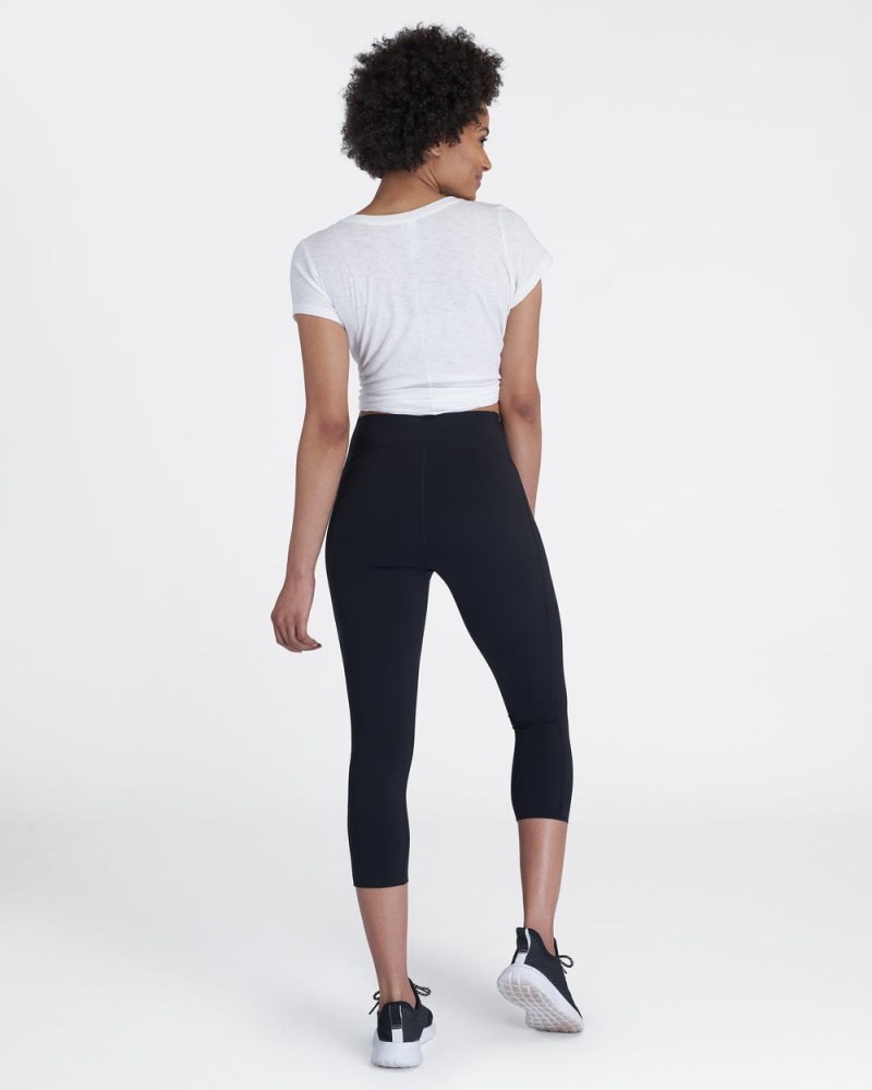 Legíny Spanx Every.Wear Active Icon Cropped Černé | 2653084-WN