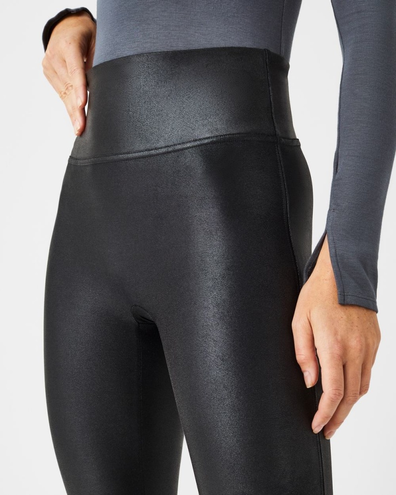 Legíny Spanx Faux Læder Černé | 4912357-AM