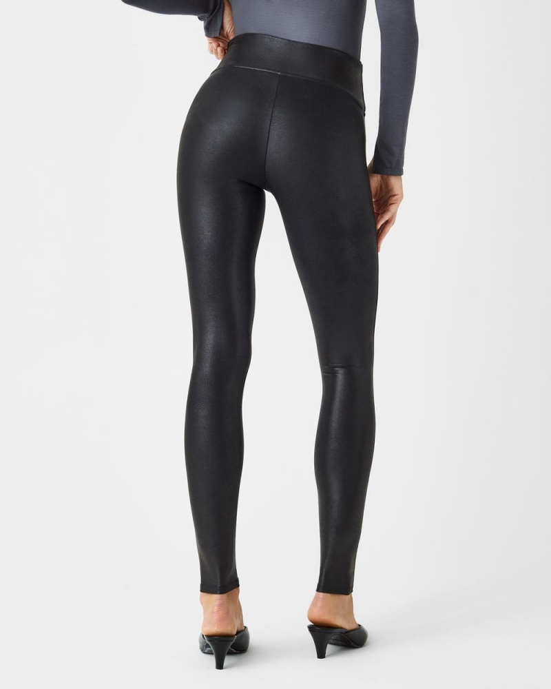 Legíny Spanx Faux Læder Černé | 4912357-AM