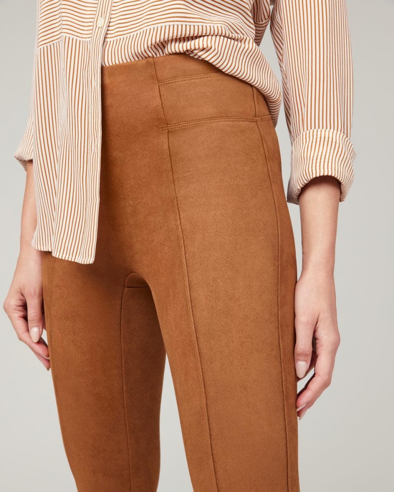 Legíny Spanx Faux Semišové Hnědé | 0521634-MK