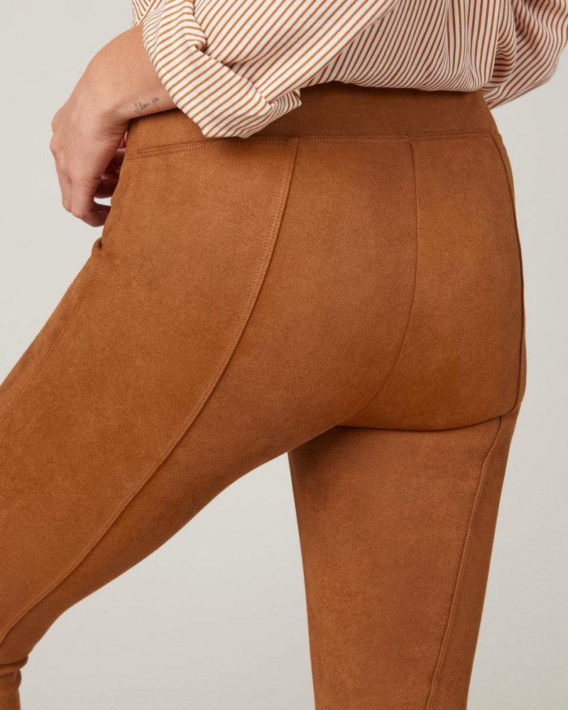 Legíny Spanx Faux Semišové Hnědé | 0521634-MK