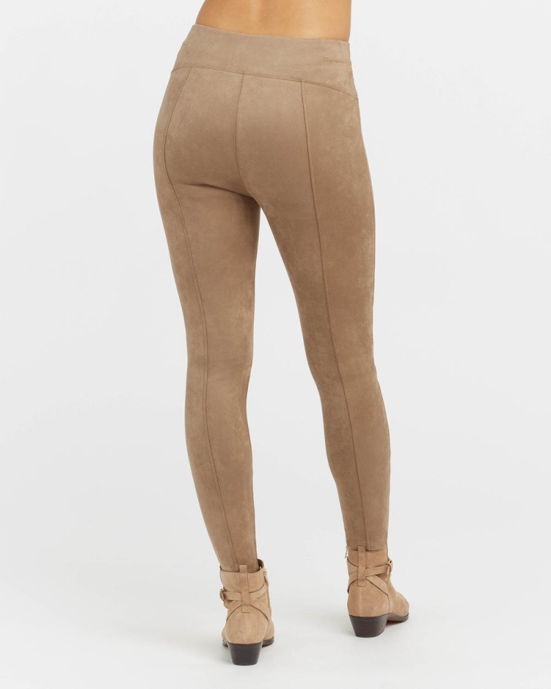 Legíny Spanx Faux Semišové Hnědé | 4582037-CX