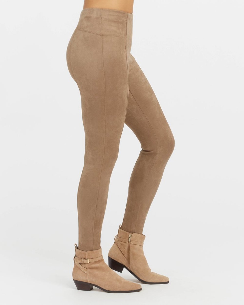 Legíny Spanx Faux Semišové Hnědé | 4582037-CX