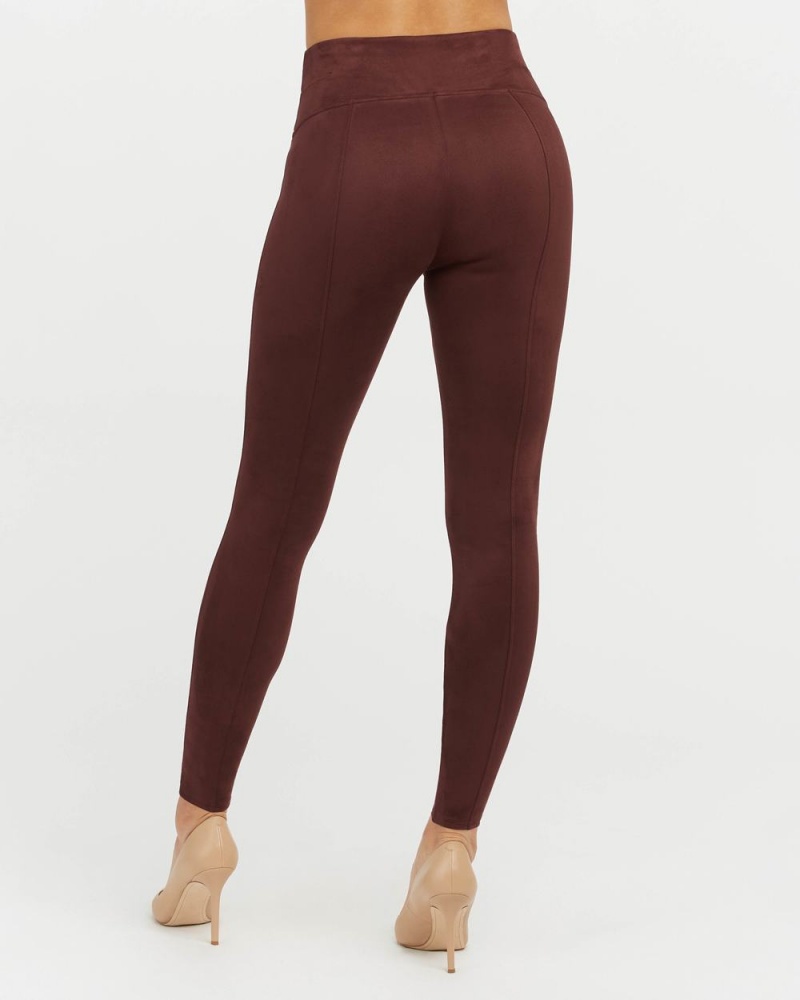 Legíny Spanx Faux Semišové Vínové | 3615024-OR