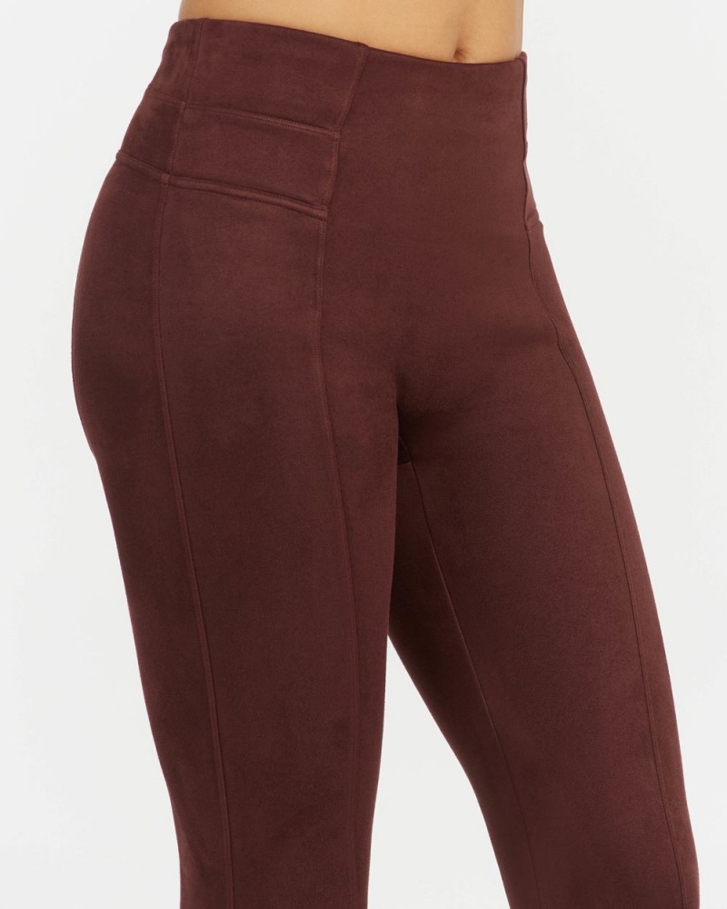 Legíny Spanx Faux Semišové Vínové | 3615024-OR