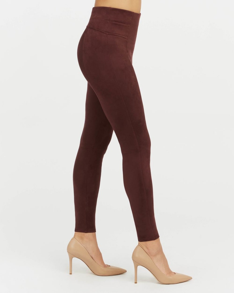 Legíny Spanx Faux Semišové Vínové | 3615024-OR