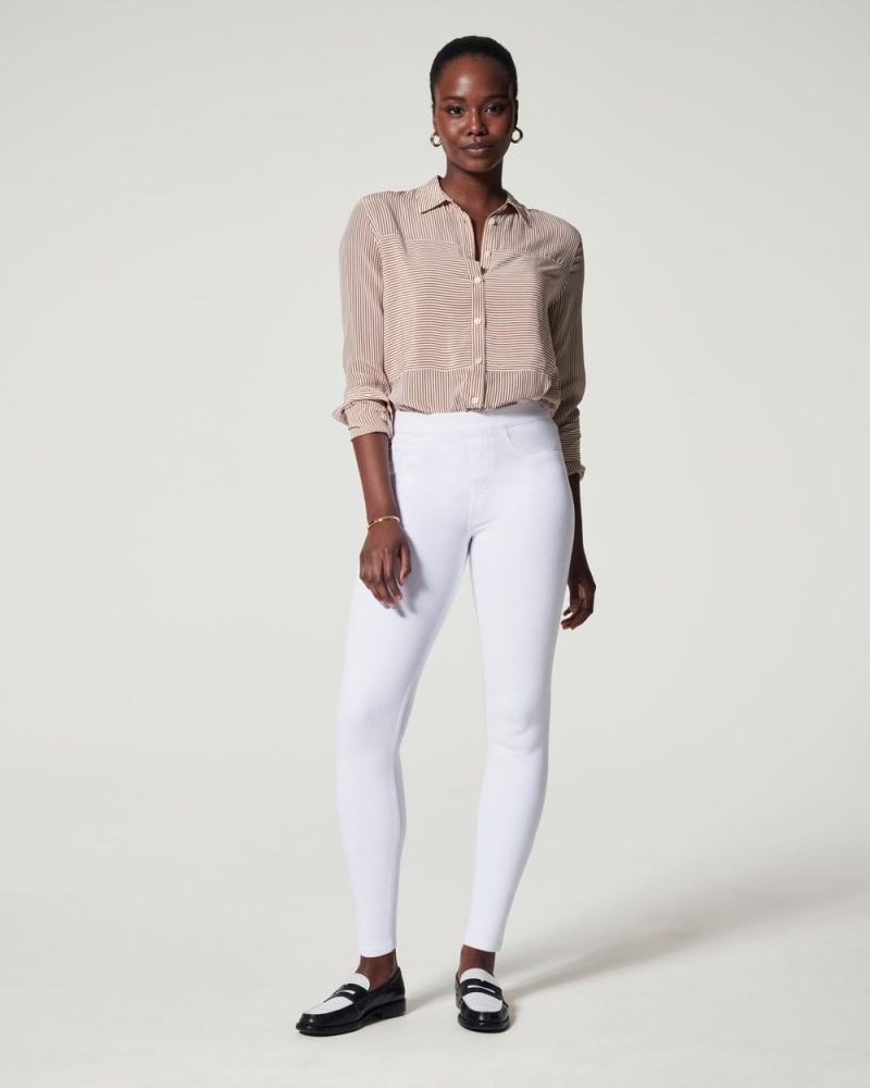 Legíny Spanx Jean-ish® Ankle Bílé | 2578049-MB