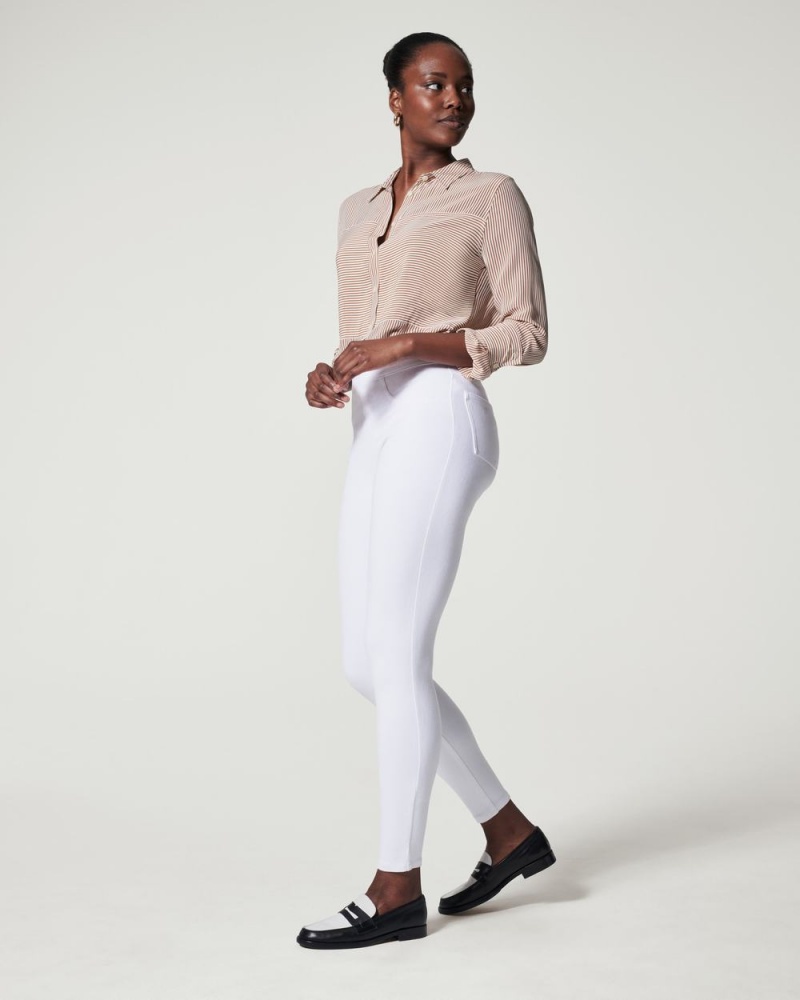 Legíny Spanx Jean-ish® Ankle Bílé | 2578049-MB