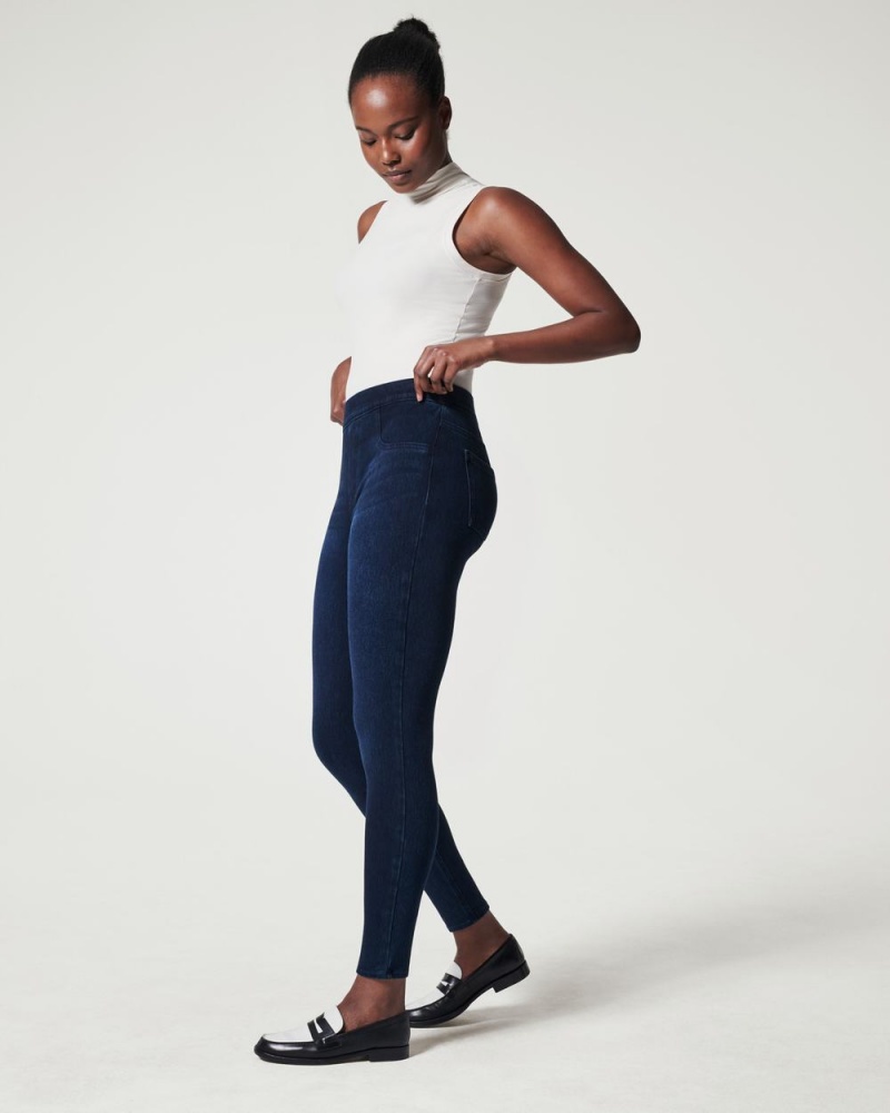 Legíny Spanx Jean-ish® Ankle Tmavě Blankyt | 5368421-DC