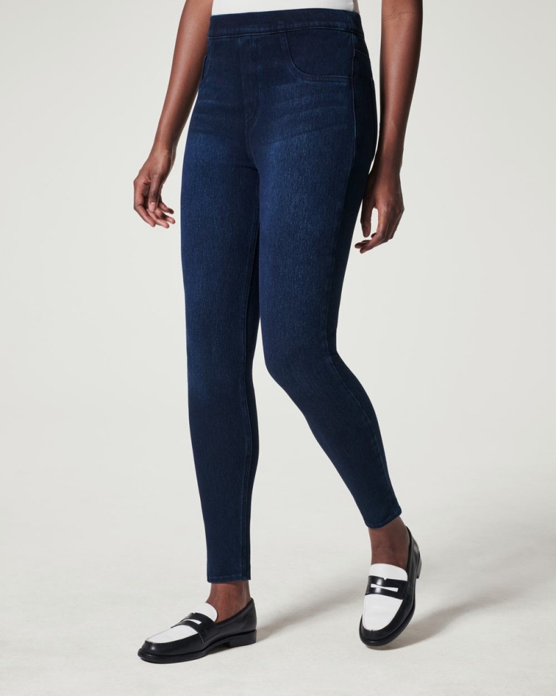 Legíny Spanx Jean-ish® Ankle Tmavě Blankyt | 5368421-DC