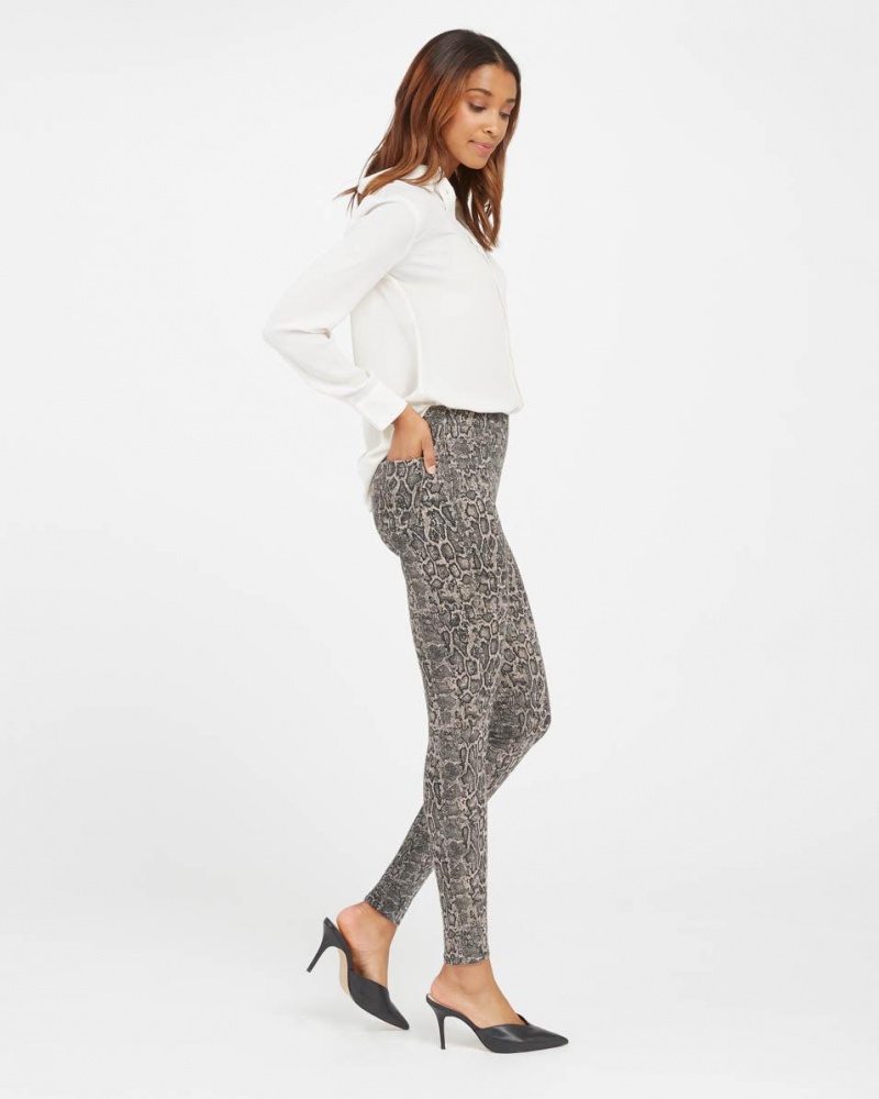 Legíny Spanx Jean-ish® Ankle Šedé Hnědé | 8745169-YP