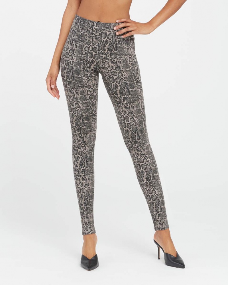 Legíny Spanx Jean-ish® Ankle Šedé Hnědé | 8745169-YP