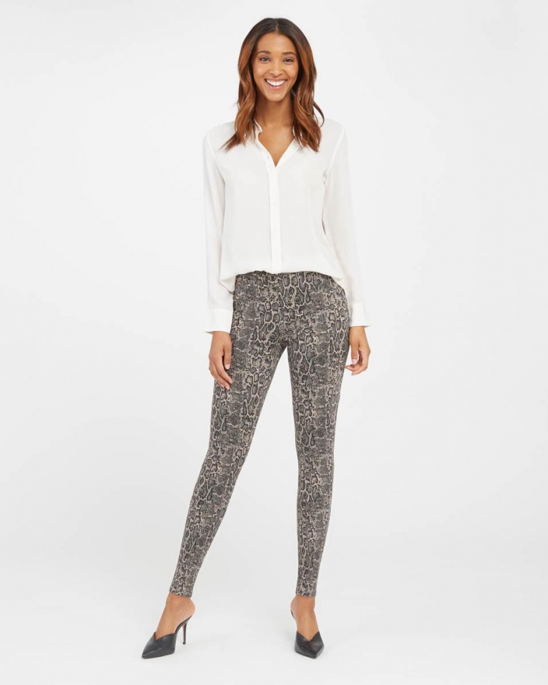 Legíny Spanx Jean-ish® Ankle Šedé Hnědé | 8745169-YP