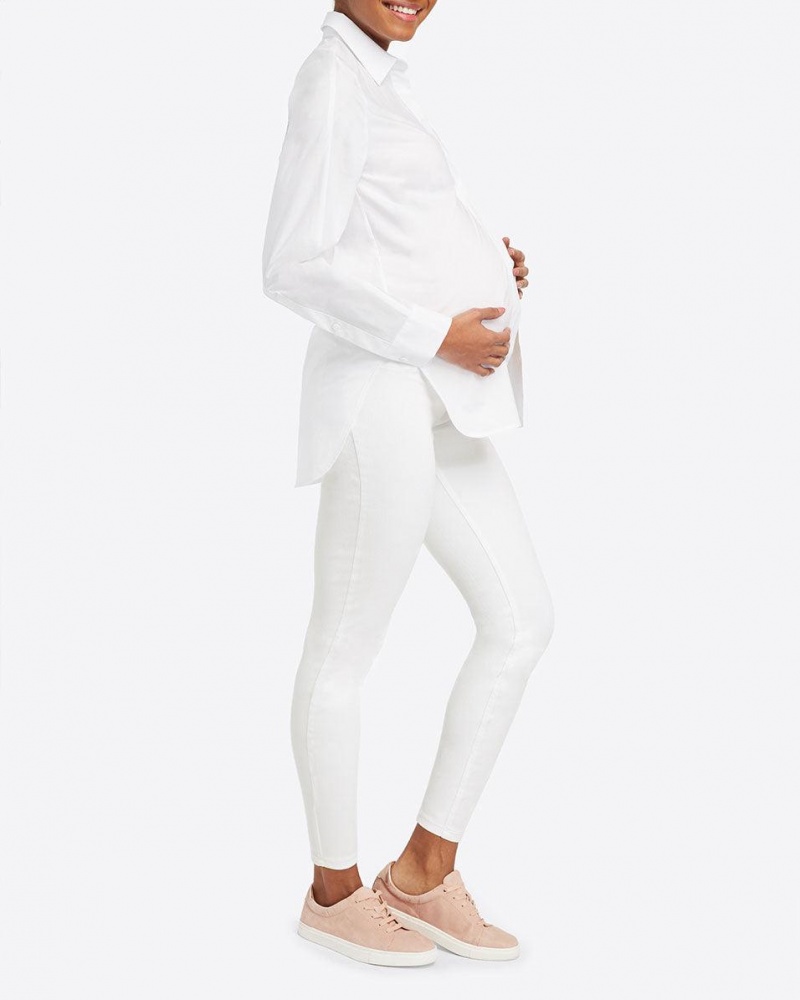 Legíny Spanx Mama Ankle Jean-ish® Bílé | 0251984-FG