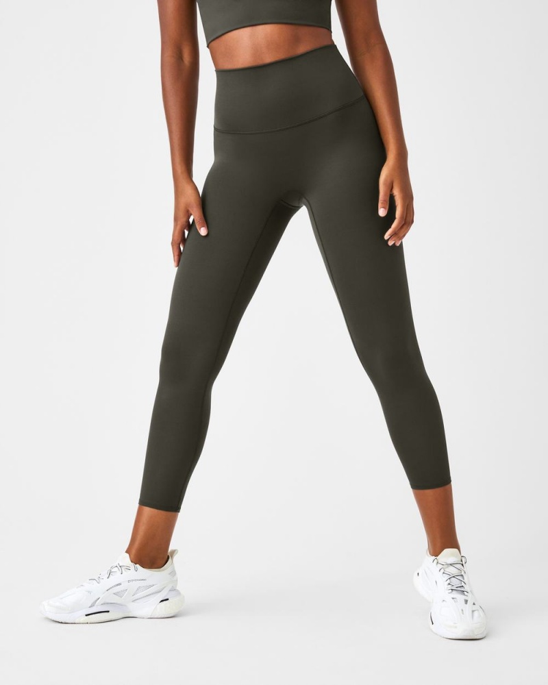 Legíny Spanx Soft & Smooth Active 7/8 Olivy Zelené | 6759210-XU
