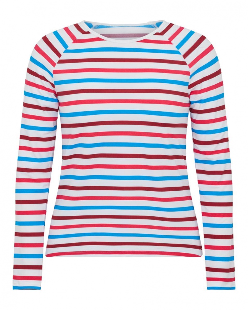 Plavky Spanx Long Sleeve Swim Shirt Proužek | 3065489-JX