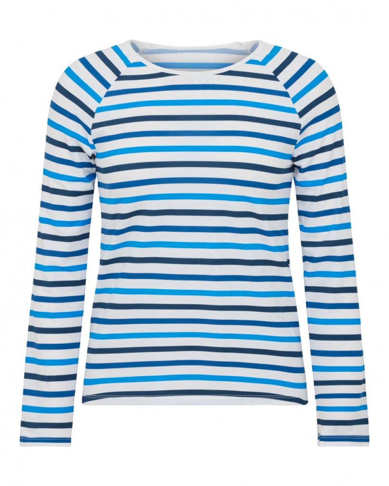 Plavky Spanx Long Sleeve Swim Shirt Proužek Blankyt | 1968704-DL