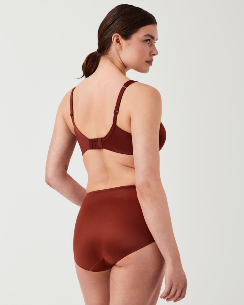 Podprsenky Spanx Shaping Satin Unlined Full Coverage Červené | 1245897-IB