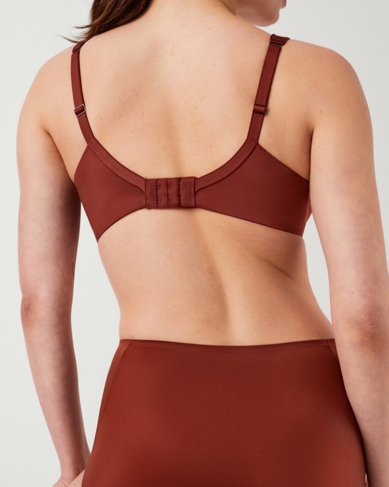 Podprsenky Spanx Shaping Satin Unlined Full Coverage Červené | 1245897-IB