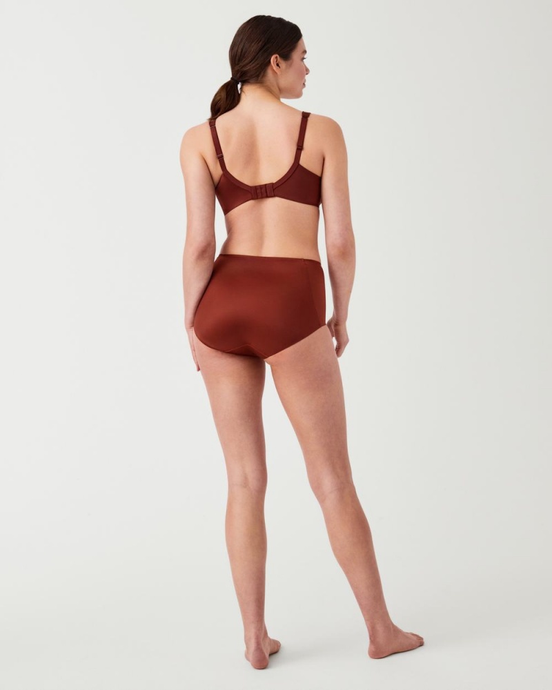 Podprsenky Spanx Shaping Satin Unlined Full Coverage Červené | 1245897-IB