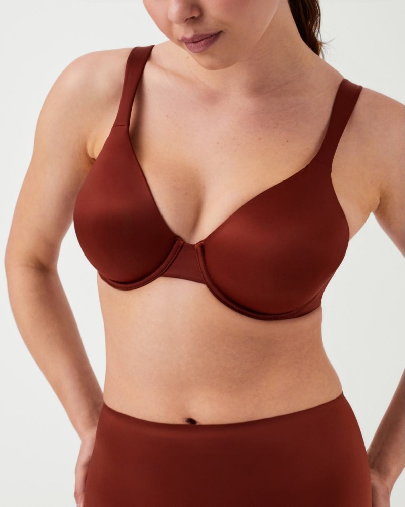 Podprsenky Spanx Shaping Satin Unlined Full Coverage Červené | 1245897-IB