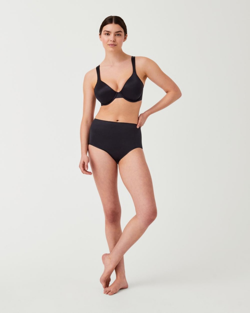 Podprsenky Spanx Shaping Satin Unlined Full Coverage Černé | 3057289-EM