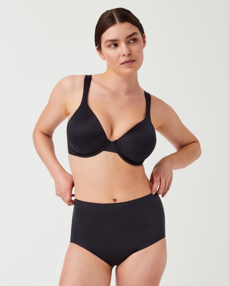 Podprsenky Spanx Shaping Satin Unlined Full Coverage Černé | 3057289-EM