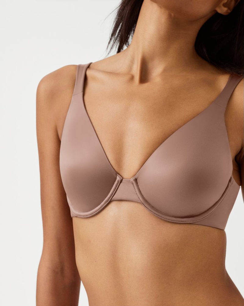 Podprsenky Spanx Shaping Satin Unlined Full Coverage Cafe Au Lait | 1647350-UE