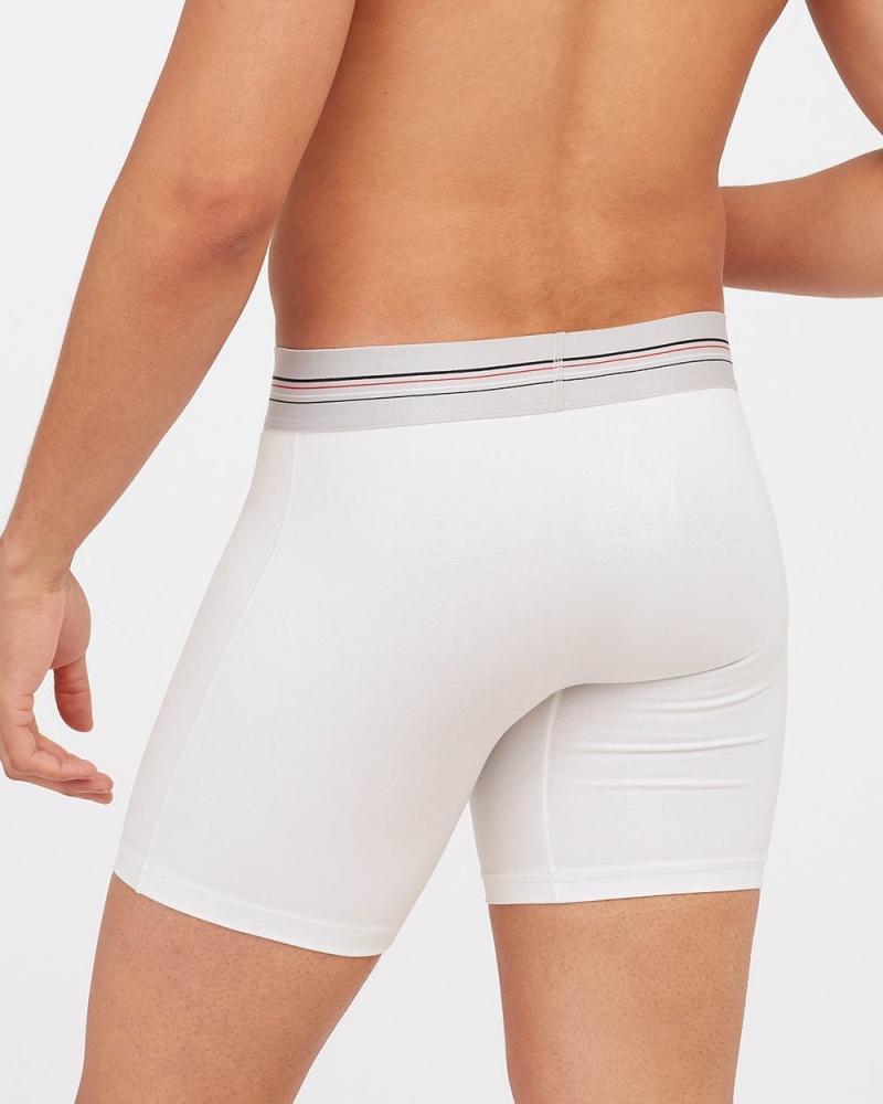 Slipy Spanx Sculpt Bavlněné Boxerské Bílé | 3471968-RS