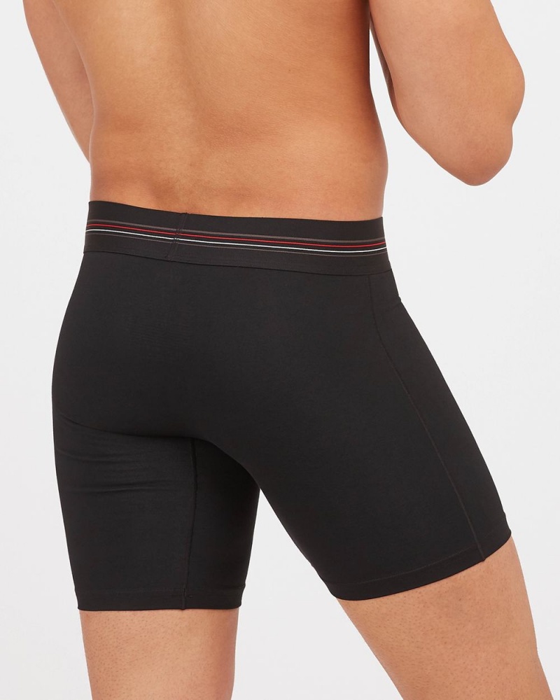 Slipy Spanx Sculpt Bavlněné Boxerské Černé | 7492301-QI