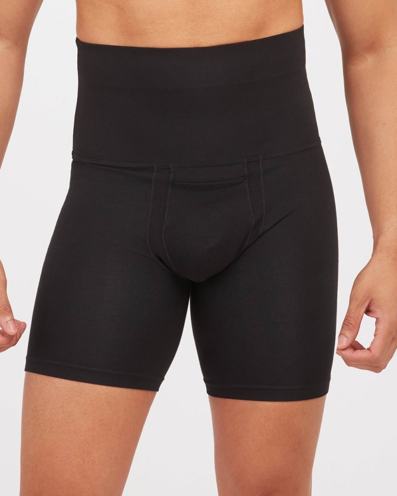 Slipy Spanx Ultra Sculpt Bavlněné Power Boxerské Černé | 9327140-OF