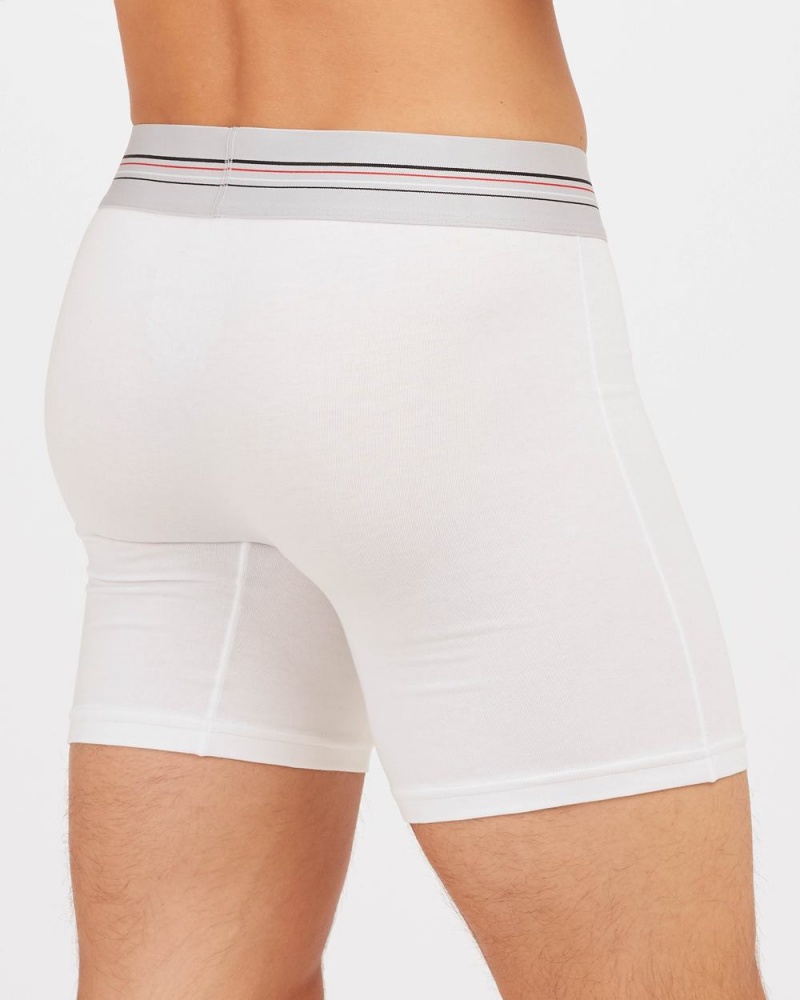 Slipy Spanx Zero Sculpt Bavlněné Modal Boxerské Bílé | 2450961-MP