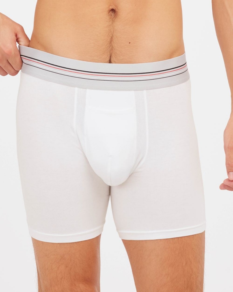 Slipy Spanx Zero Sculpt Bavlněné Modal Boxerské Bílé | 2450961-MP
