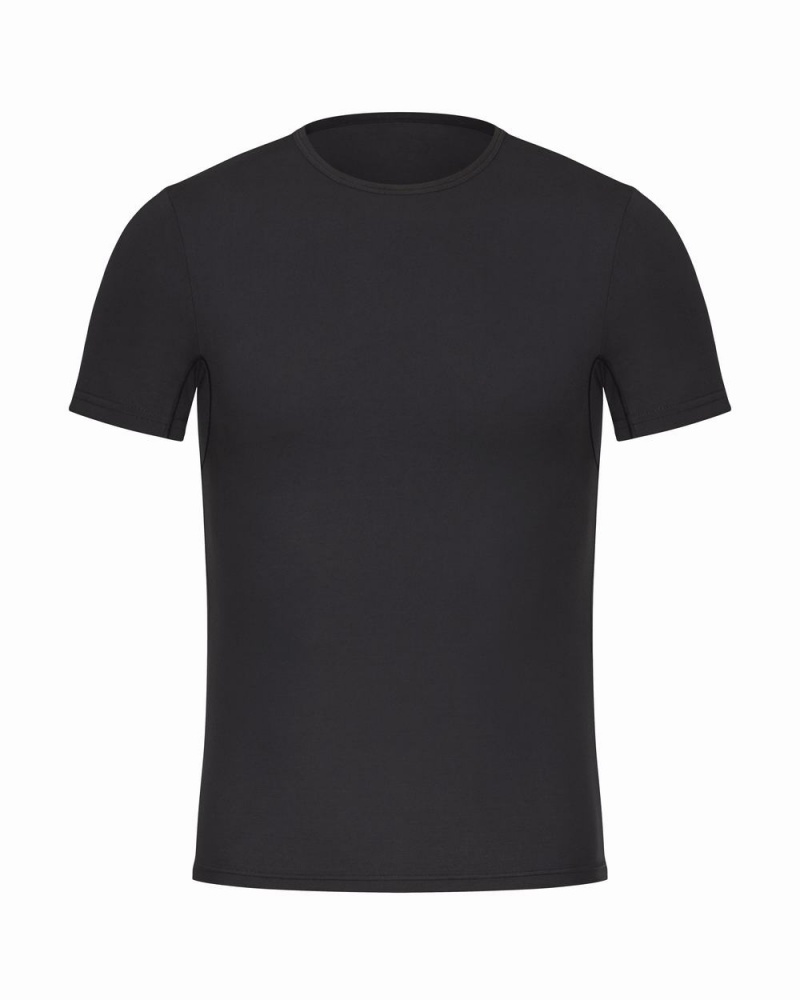 Spodní košile Spanx Sculpt Bavlněné Crew Neck Černé | 6437025-AN