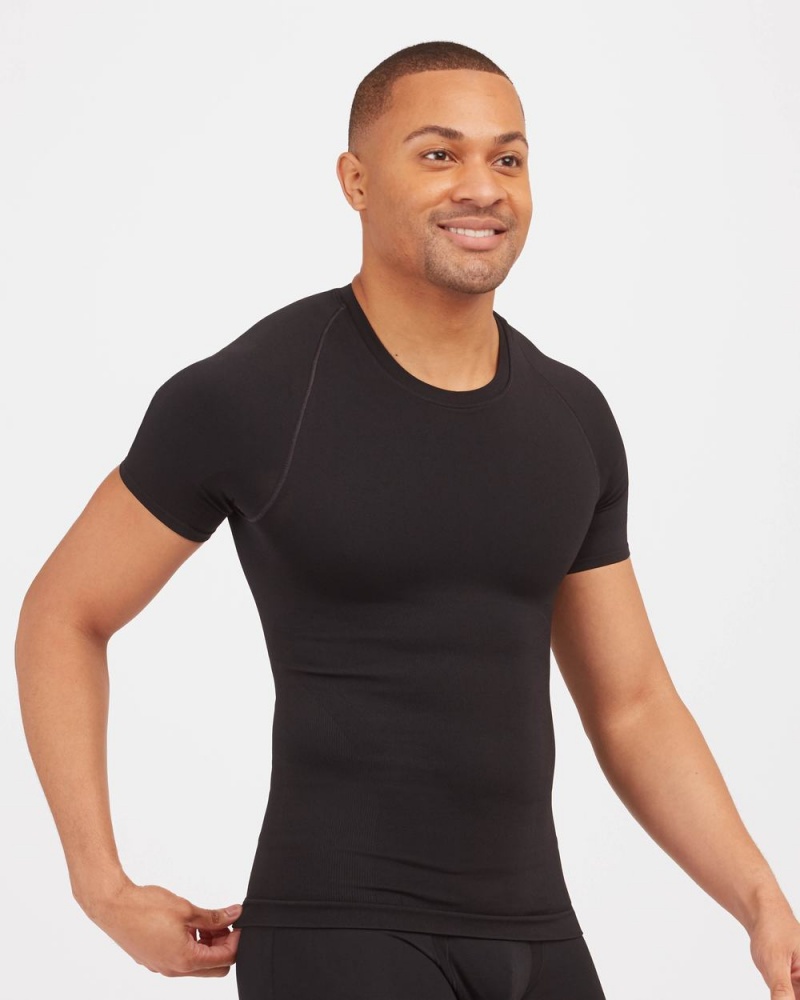 Spodní košile Spanx Ultra Sculpt Seamless Crew Neck Černé | 6974125-IT