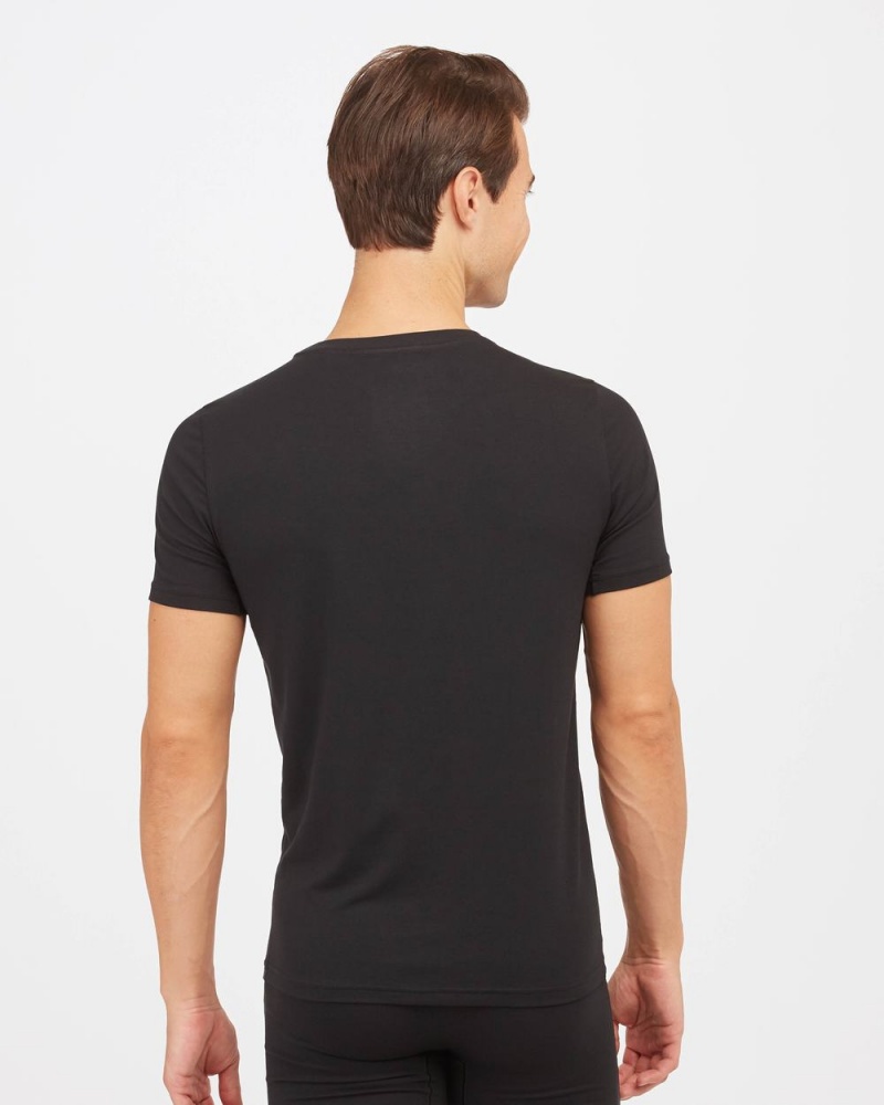 Spodní košile Spanx Zero Sculpt Bavlněné Modal Crew Neck Černé | 4682037-WU