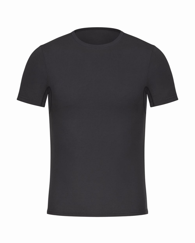 Spodní košile Spanx Zero Sculpt Bavlněné Modal Crew Neck Černé | 4682037-WU