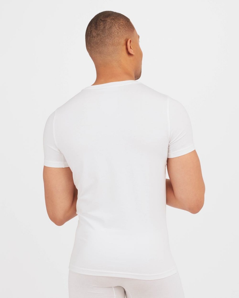 Spodní košile Spanx Zero Sculpt Bavlněné Modal Crew Neck Bílé | 3849627-UY