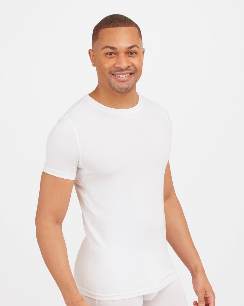 Spodní košile Spanx Zero Sculpt Bavlněné Modal Crew Neck Bílé | 3849627-UY
