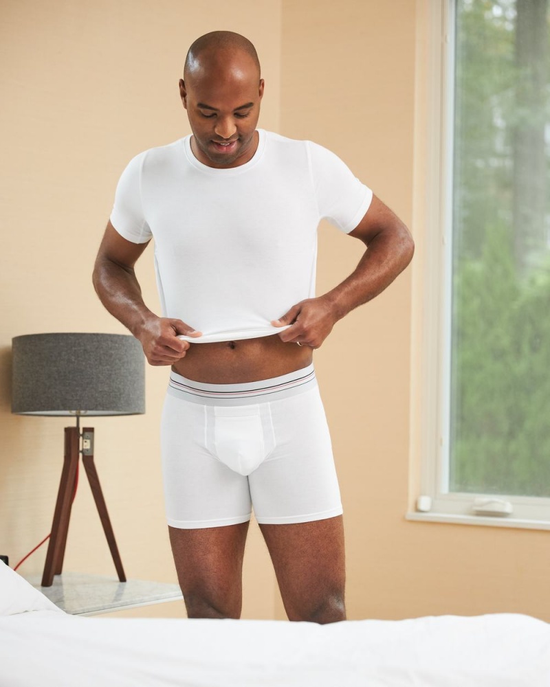 Spodní košile Spanx Zero Sculpt Bavlněné Modal Crew Neck Bílé | 3849627-UY