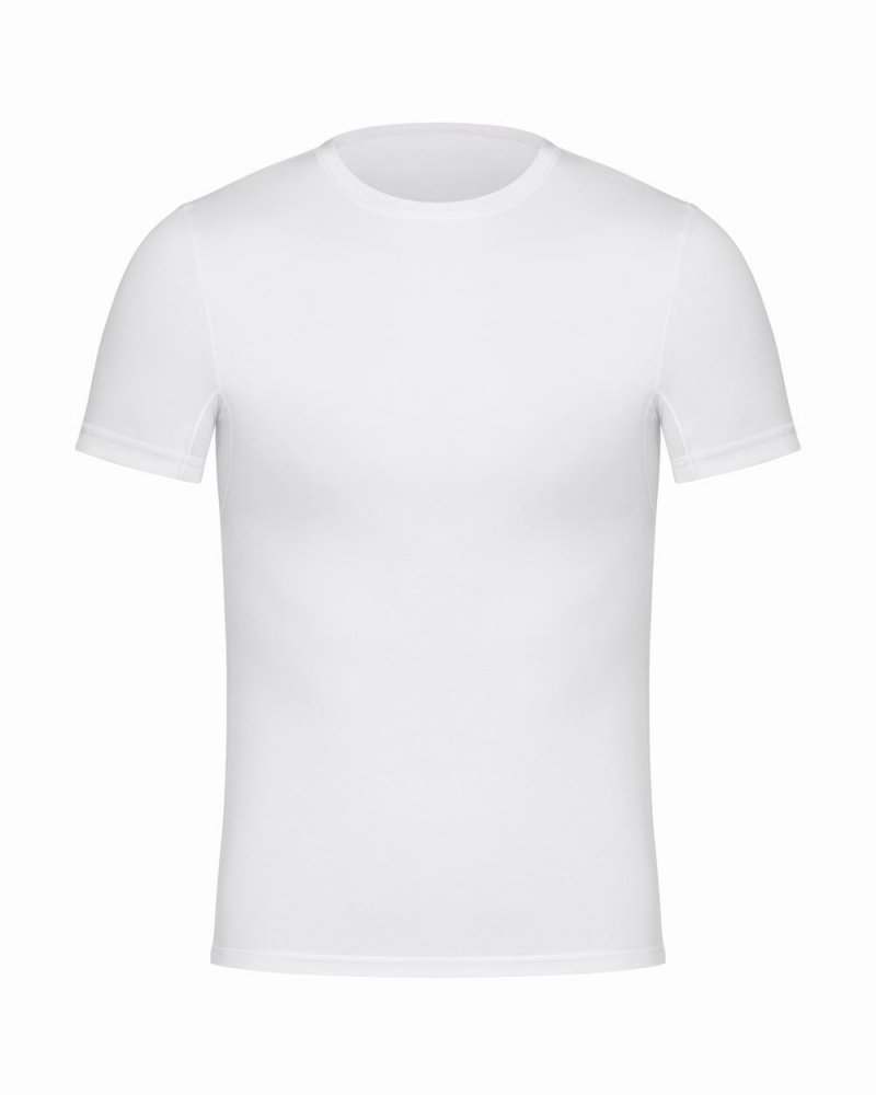 Spodní košile Spanx Zero Sculpt Bavlněné Modal Crew Neck Bílé | 3849627-UY
