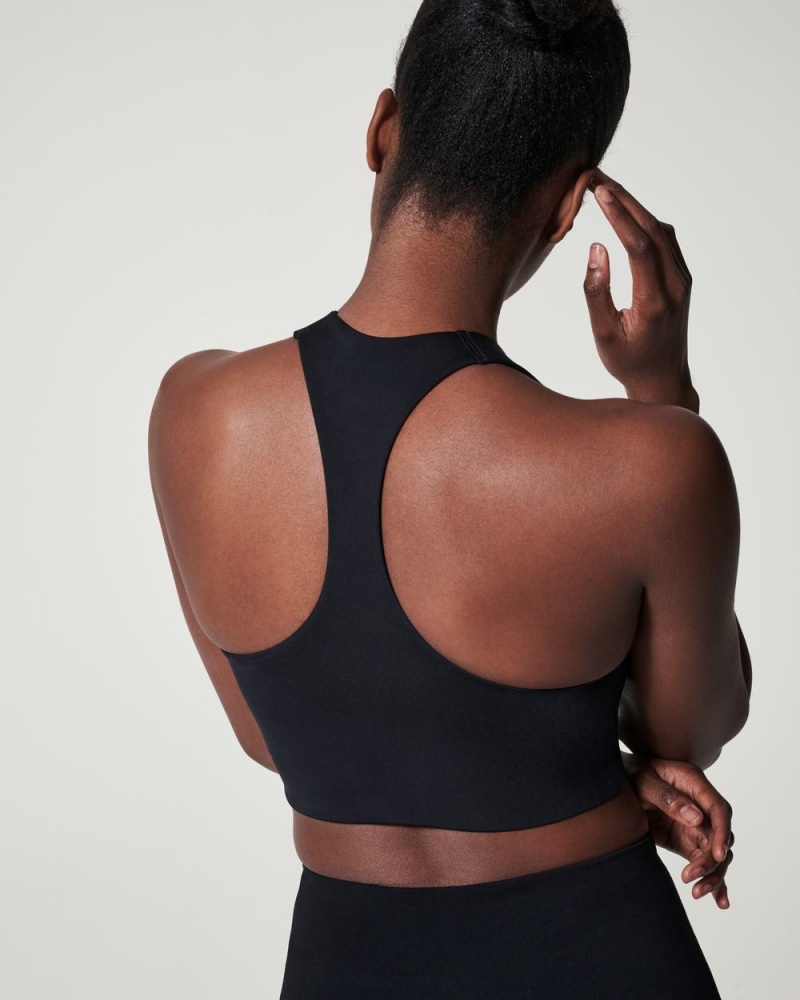 Sportovní Podprsenka Spanx Longline Medium Impact Černé | 4296350-OK