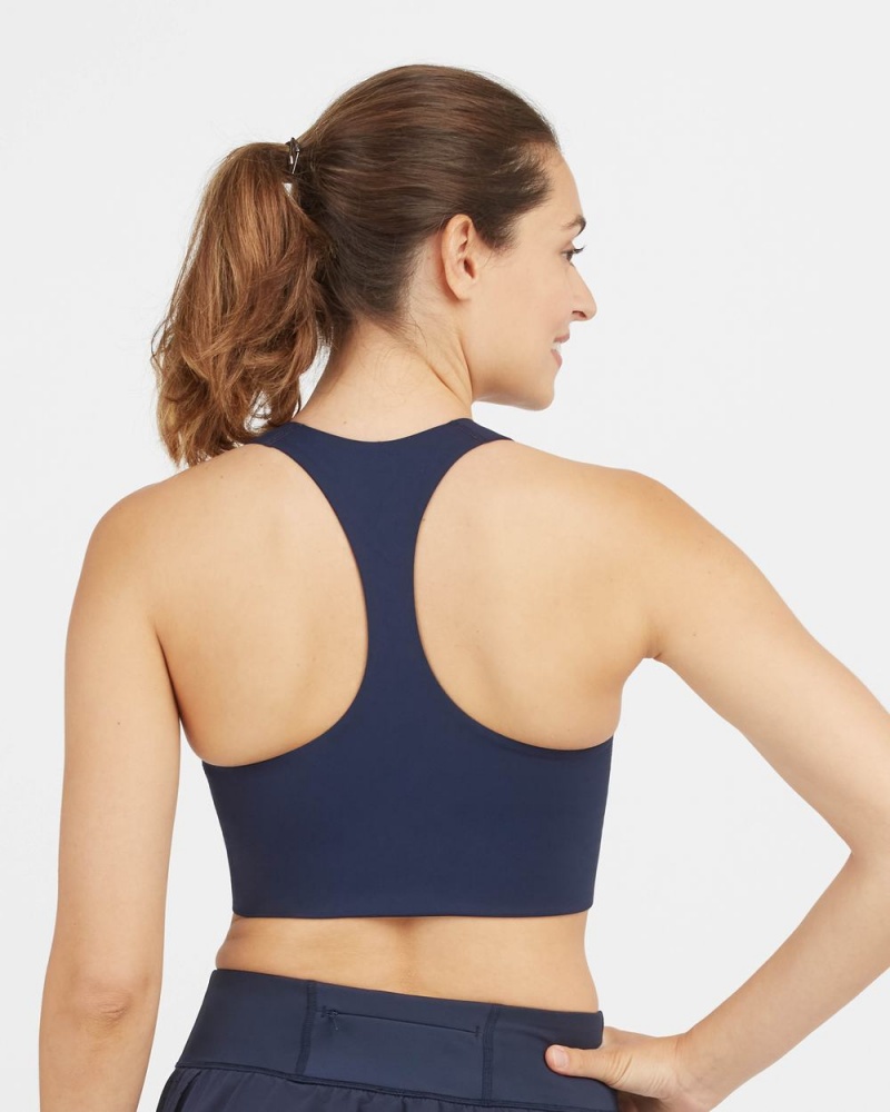Sportovní Podprsenka Spanx Longline Medium Impact Tmavě Blankyt | 3985047-TY