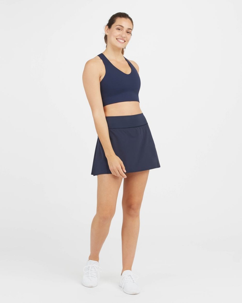 Sportovní Podprsenka Spanx Longline Medium Impact Tmavě Blankyt | 3985047-TY