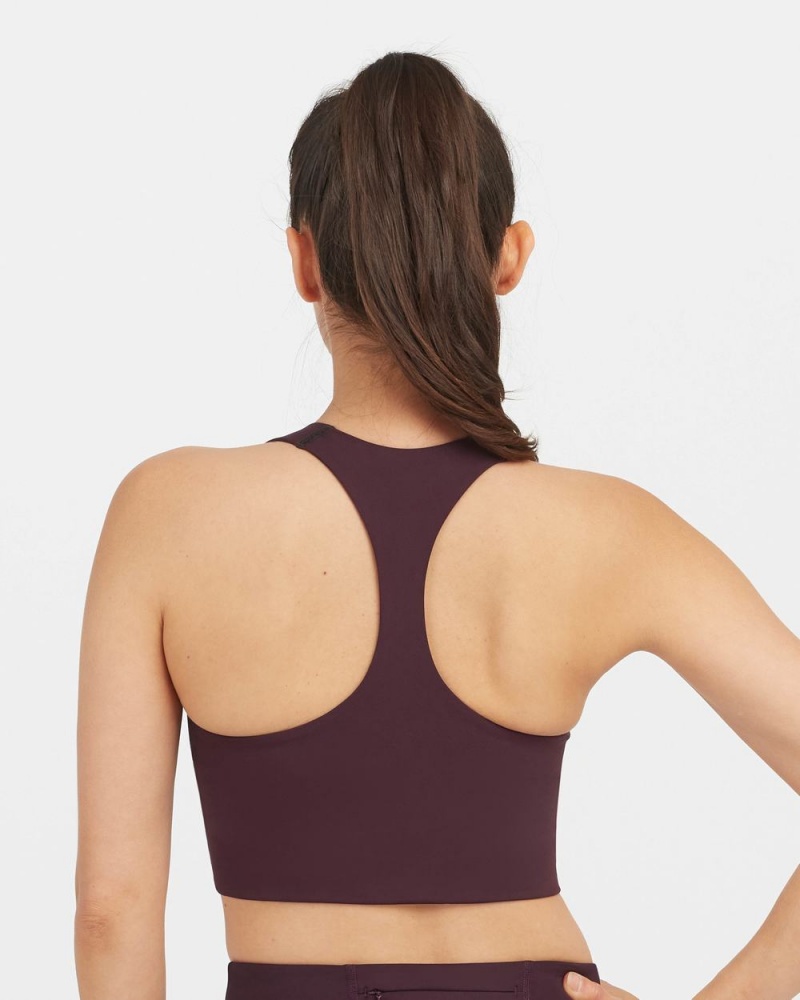 Sportovní Podprsenka Spanx Longline Medium Impact Fialové | 3951407-BA