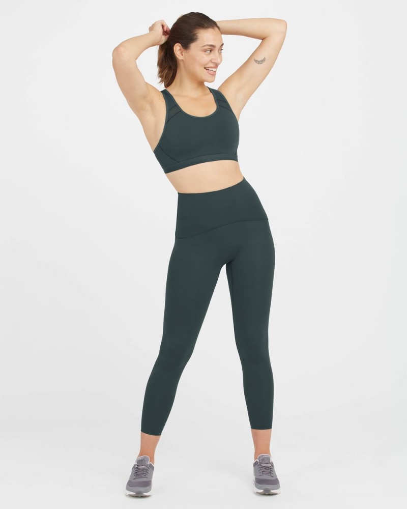 Sportovní Podprsenka Spanx Medium Impact Tmavě Tyrkysové | 4098236-QO