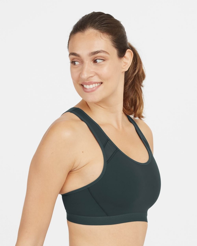 Sportovní Podprsenka Spanx Medium Impact Tmavě Tyrkysové | 4098236-QO