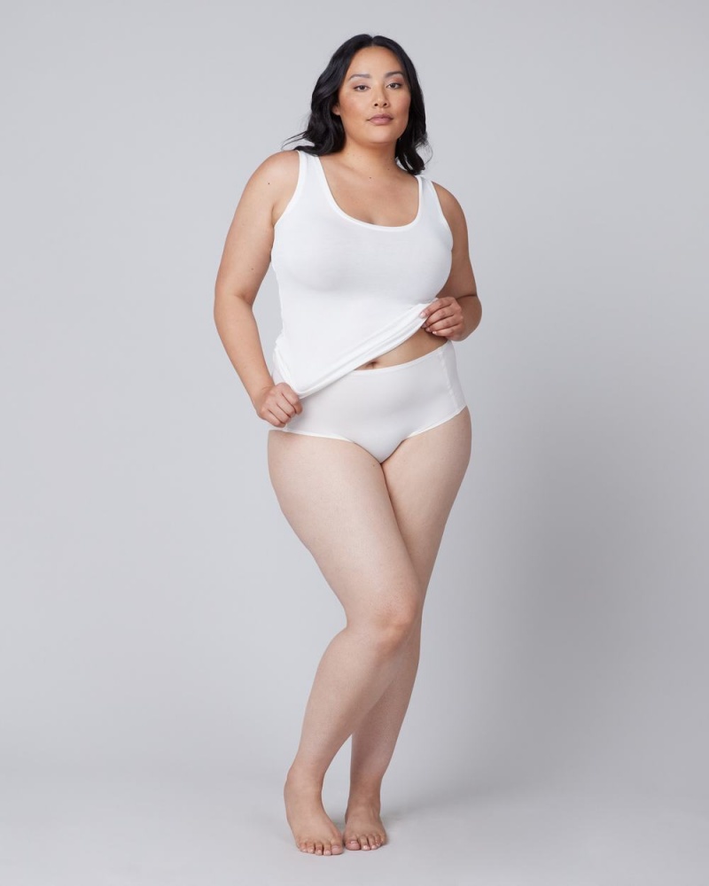Tílko Spanx Better Base Scoop Neck Bílé | 0987164-IK